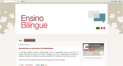Desktop Screenshot of ensinobilingue.com.br